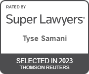 Rated By Super Lawyers Tyse Samani Selected in 2023 Thomson Reuters