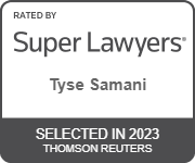 Rated By Super Lawyers | Tyse Samani | Selected in 2023 | Thomson Reuters